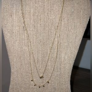 Stella & Dot Gold Double Layered Necklace